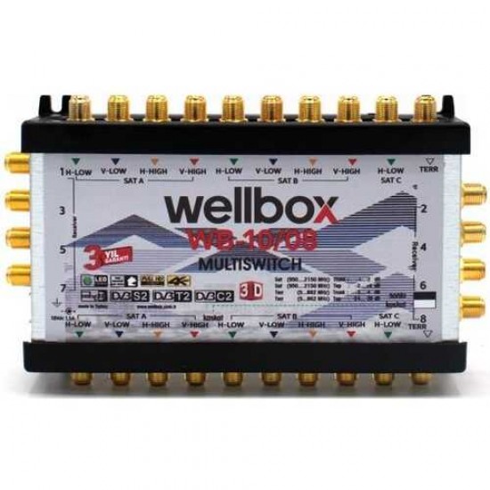 Wellbox 1008 10/8 Multiswitch Sonlu/Kaskatlı