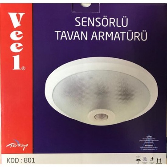 Veel Sensörlü E27 Duylu Tavan Armatürü-801