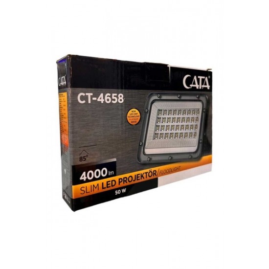 Cata CT-4658 50W 3200K Günışığı Slim Led Projektör