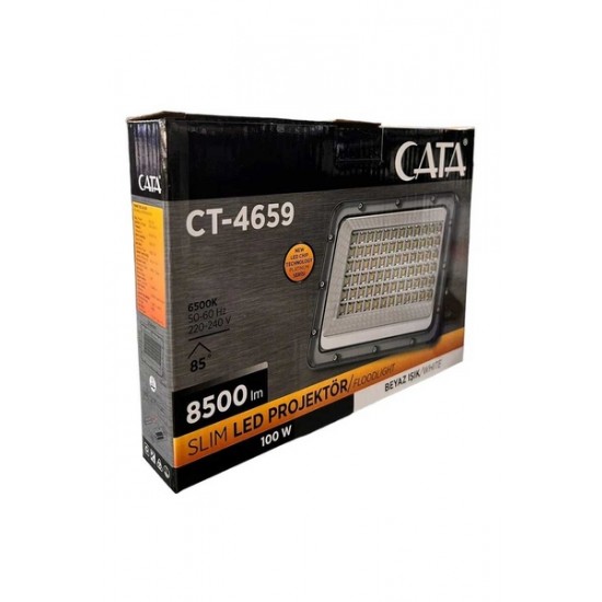 Cata CT-4659 100W 6400K Beyaz Slim Led Projektör