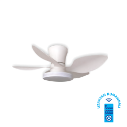 Vanti 30 Watt 71cm (28inç) Ledli Dekoratif Vantilatör Siyah KCF304